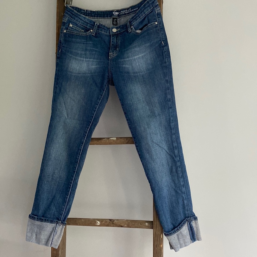 Gap straight cuff jeans size 4